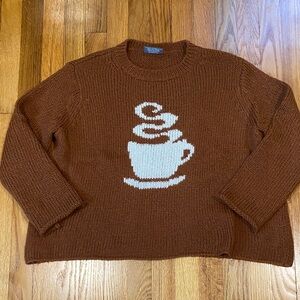 Brown Coffee Cup Sweater